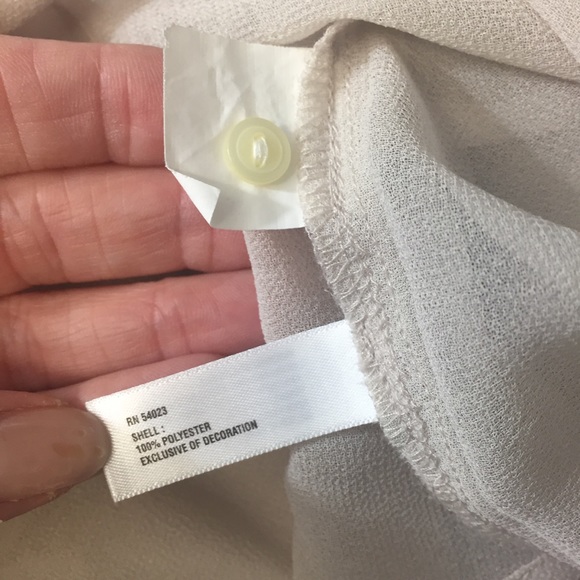 GAP Ivory Sheer Blouse, Size 8 - Picture 9 of 10